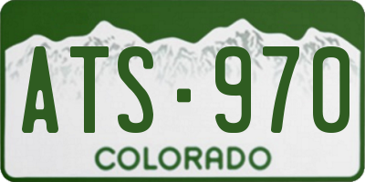 CO license plate ATS970
