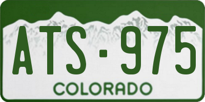 CO license plate ATS975