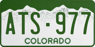CO license plate ATS977