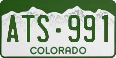 CO license plate ATS991