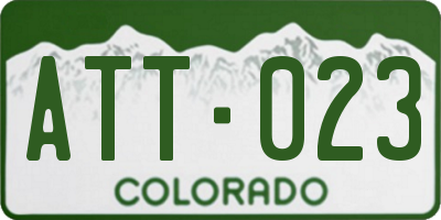 CO license plate ATT023