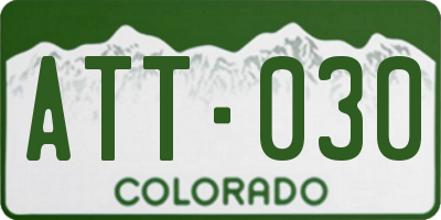 CO license plate ATT030