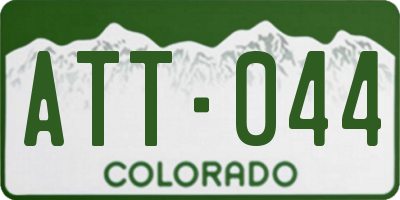 CO license plate ATT044