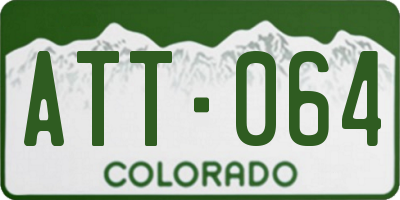 CO license plate ATT064