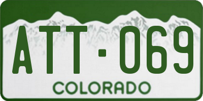 CO license plate ATT069
