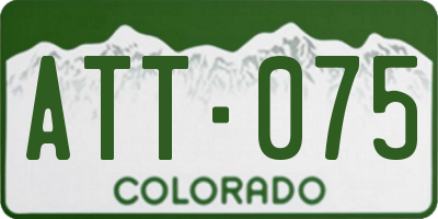 CO license plate ATT075