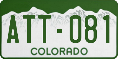 CO license plate ATT081