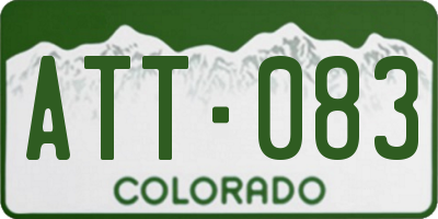 CO license plate ATT083