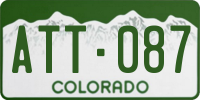CO license plate ATT087