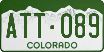 CO license plate ATT089