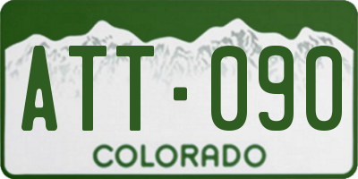 CO license plate ATT090