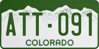 CO license plate ATT091