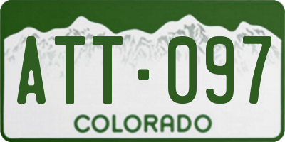 CO license plate ATT097
