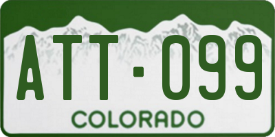 CO license plate ATT099