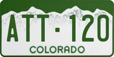 CO license plate ATT120