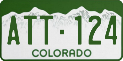 CO license plate ATT124