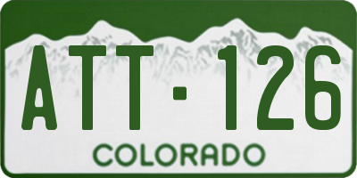 CO license plate ATT126