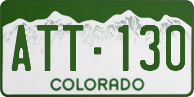 CO license plate ATT130