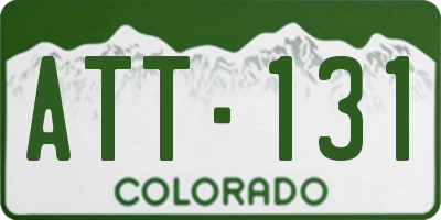 CO license plate ATT131