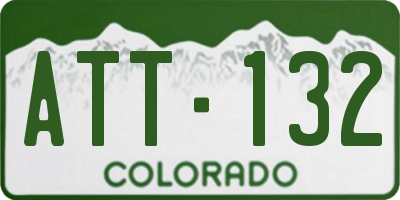 CO license plate ATT132
