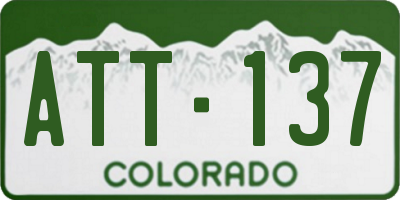 CO license plate ATT137