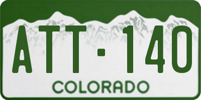 CO license plate ATT140