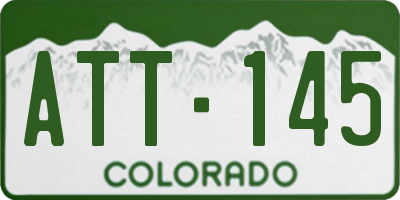 CO license plate ATT145