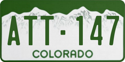 CO license plate ATT147