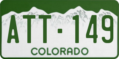CO license plate ATT149