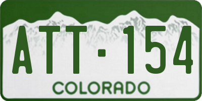 CO license plate ATT154