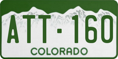 CO license plate ATT160