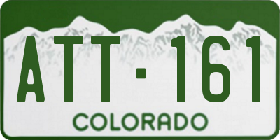 CO license plate ATT161