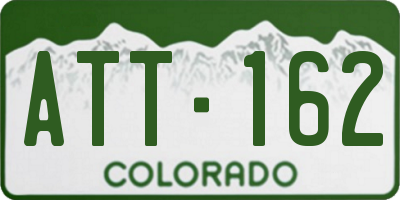 CO license plate ATT162