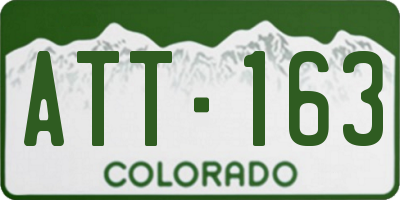 CO license plate ATT163
