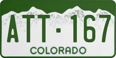 CO license plate ATT167