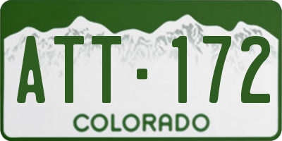 CO license plate ATT172