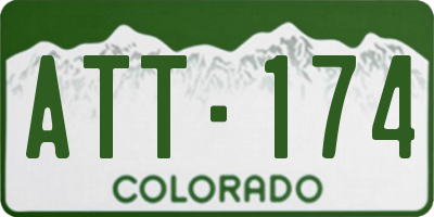 CO license plate ATT174