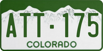 CO license plate ATT175