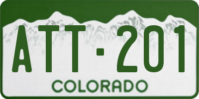 CO license plate ATT201