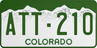 CO license plate ATT210