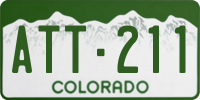CO license plate ATT211