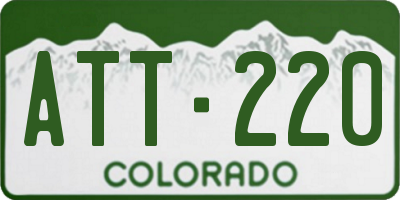CO license plate ATT220
