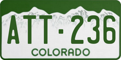 CO license plate ATT236