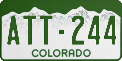 CO license plate ATT244