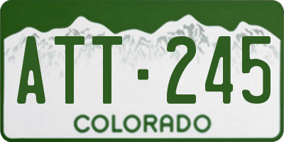 CO license plate ATT245