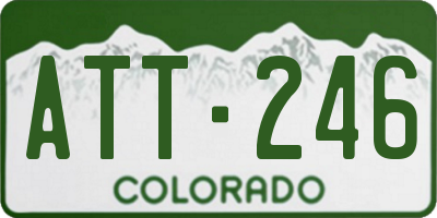 CO license plate ATT246