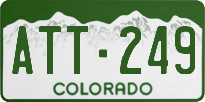 CO license plate ATT249