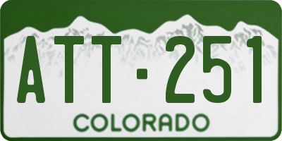 CO license plate ATT251