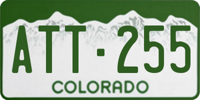 CO license plate ATT255