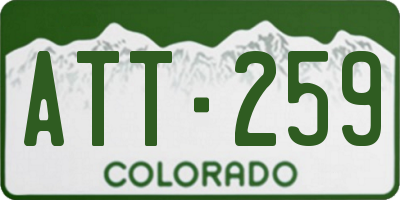 CO license plate ATT259
